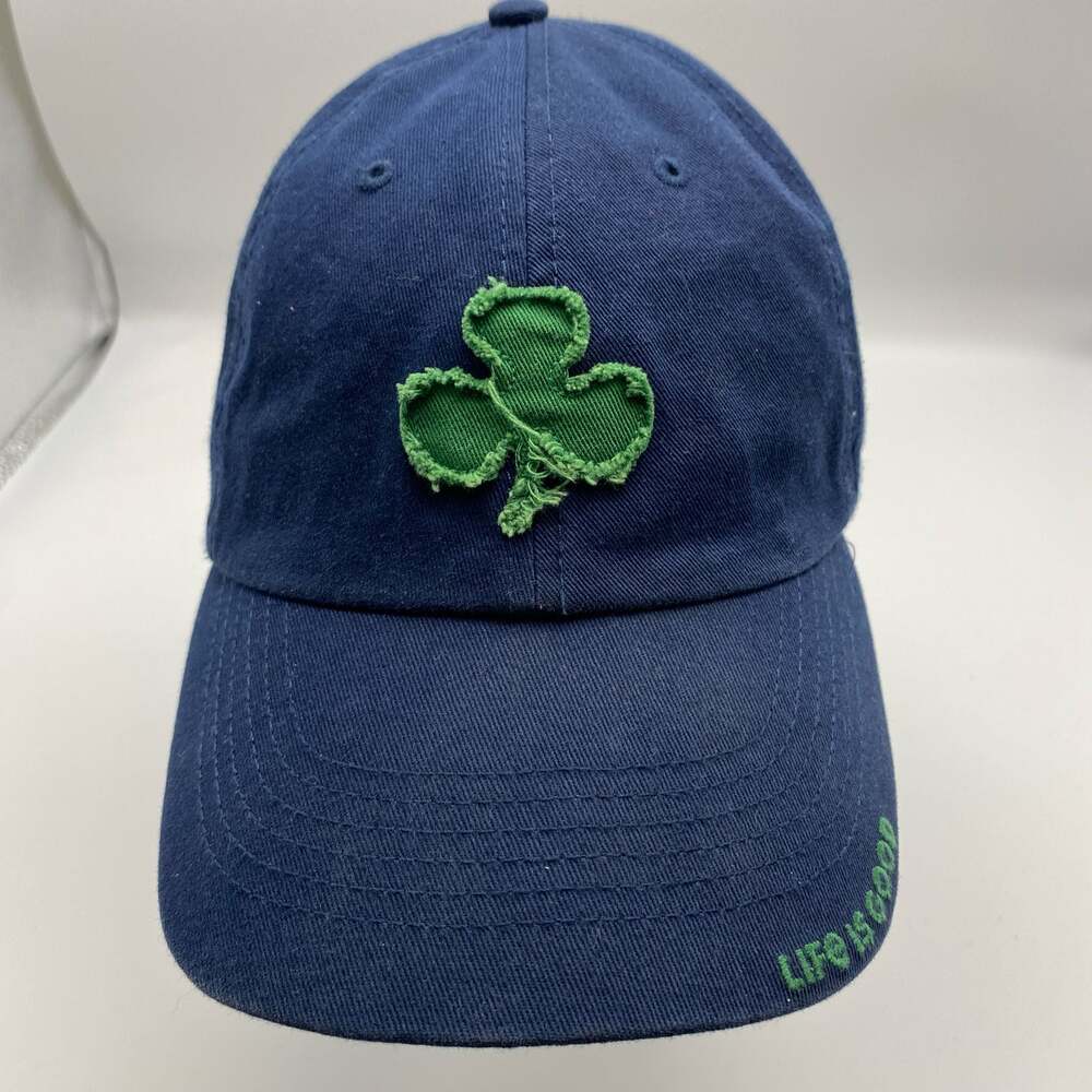 DALIX St. Patrick's Day Shamrock Hat Embroidered Baseball Cap in Navy Blue